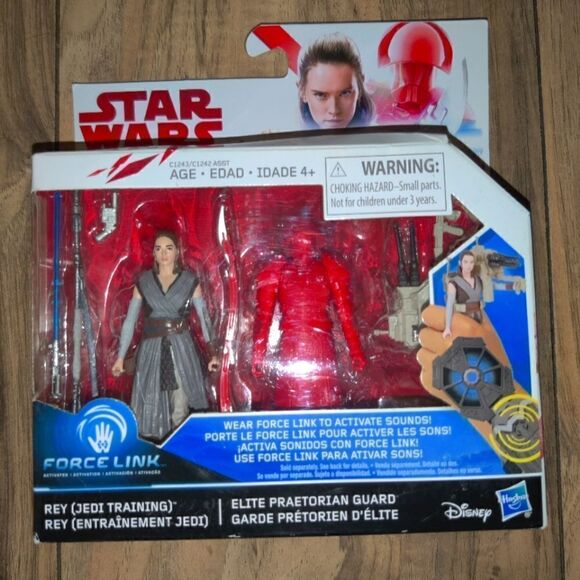 New 2016 Hasbro Star Wars Force Link 3.75" Rey & Elite Praetorian Guard 2 Pack. - Picture 2 of 7